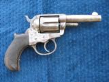 Antique Colt 1877 DA Lightning.38 Factory Letter One PC Wood Grips Excellent Mechanics - 6 of 15