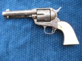 Antique Colt Single Action .45 Caliber With Ivory Grips and Factory Letter. - 1 of 15