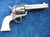 Antique Colt Single Action .45 Caliber With Ivory Grips and Factory Letter. - 5 of 15