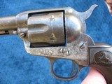 Antique Colt SAA. .45 Caliber. 4 3/4" Barrel. Like New Mechanics.. With Factory Letter. 100% Original.. Traces Of Finish. Priced Right !!!!! - 2 of 15