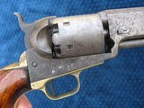 Antique Early 3rd model 1851 Colt Navy Revolver. MFG 1852. Completely Matching S/N. Crisp Mechanics. Very Good Bore. - 6 of 15