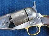Antique Colt 1861 Navy Navy Conversion. .38 Long Colt Center Fire. Some Finish. Excellent Mechanics. 100% Correct. - 4 of 15