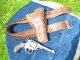 Excellent Fancy Maker Marked Belt And Holster For The Colt 1877 DA Sheriffs Model I have Listed With 4 1/2" Barrel.. - 6 of 13