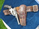 Excellent Fancy Maker Marked Belt And Holster For The Colt 1877 DA Sheriffs Model I have Listed With 4 1/2" Barrel.. - 2 of 13