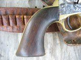 Antique Colt Breech Loading Cartridge Revolver. Rare Type 6. .38 Short Colt Center Fire. With Antique Belt And Holster. - 9 of 15