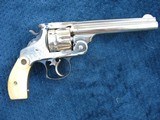 Excellent Plus Antique Smith & Wesson Double Action Revolver.. Factory Medallion Ivory Grips. 44 Russian Caliber. Crisp And Tight As New.. - 5 of 15