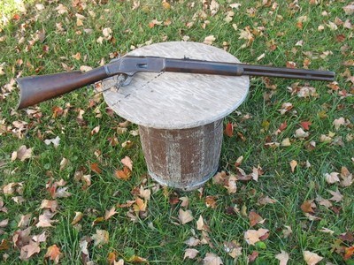 Antique 1873 Winchester. 44-40 Octagon Barrel. Good to Very Good Bore. Shoots Fine. Cody Worksheet Included. MFG. 1891.