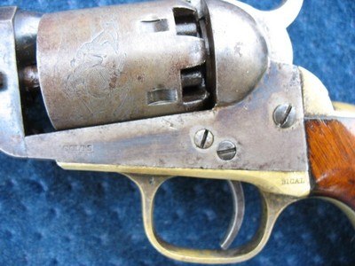 Excellent Antique Colt 1849 Revolver. 6" Barrel. Mint Bore. 95% Cylinder Scene. Lots Of Bright Case Colors With Some Nice Barrel Blue. MFG 1863.