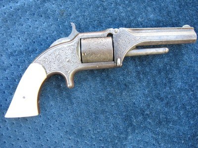 Antique Nimschke Engraved Smith & Wesson 1 1/2 Old Model or First Model.32 Rim Fire Excellent Pearl grips. Very Sharp Looking Gun. - Image 7 of 20