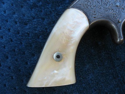 Antique Nimschke Engraved Smith & Wesson 1 1/2 Old Model or First Model.32 Rim Fire Excellent Pearl grips. Very Sharp Looking Gun. - Image 8 of 20