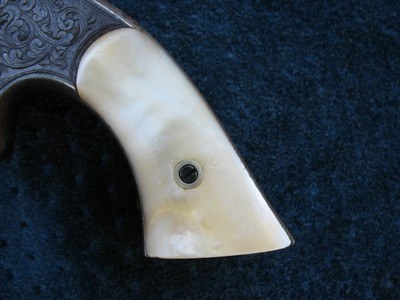 Antique Nimschke Engraved Smith & Wesson 1 1/2 Old Model or First Model.32 Rim Fire Excellent Pearl grips. Very Sharp Looking Gun. - Image 2 of 20