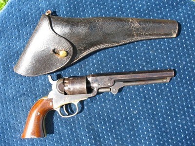 Antique Colt 1849 Pocket With 6 Inch Barrel. Lots Of Blue. With Original Form Fit Flap Holster. Both In Very Fine Condition. - Image 1 of 20