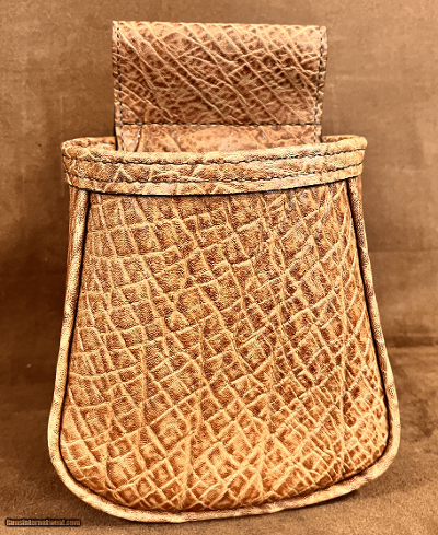 AL ANGE DALLAS STYLE HONEY ELEPHANT HIDE POUCH