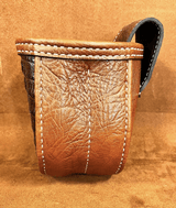 ALL AMERICAN STYLE AZTEC BROWN SHRUNKEN BULL WIT FULL NILE CROCODILE FRONT UPGRADE POUCH - 2 of 4