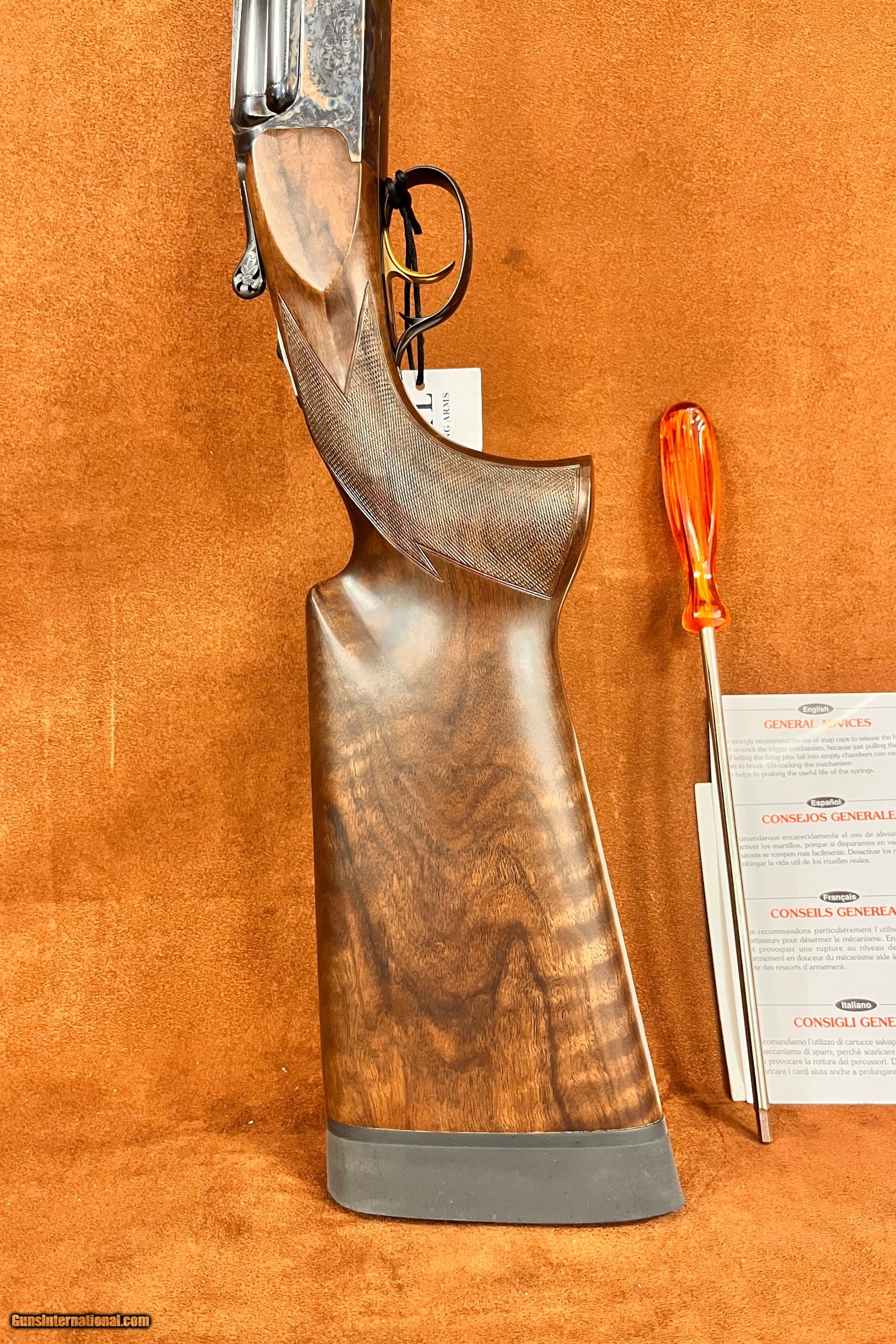 Spectacular Perazzi MX8 Lusso engraved case Color hardened 32”