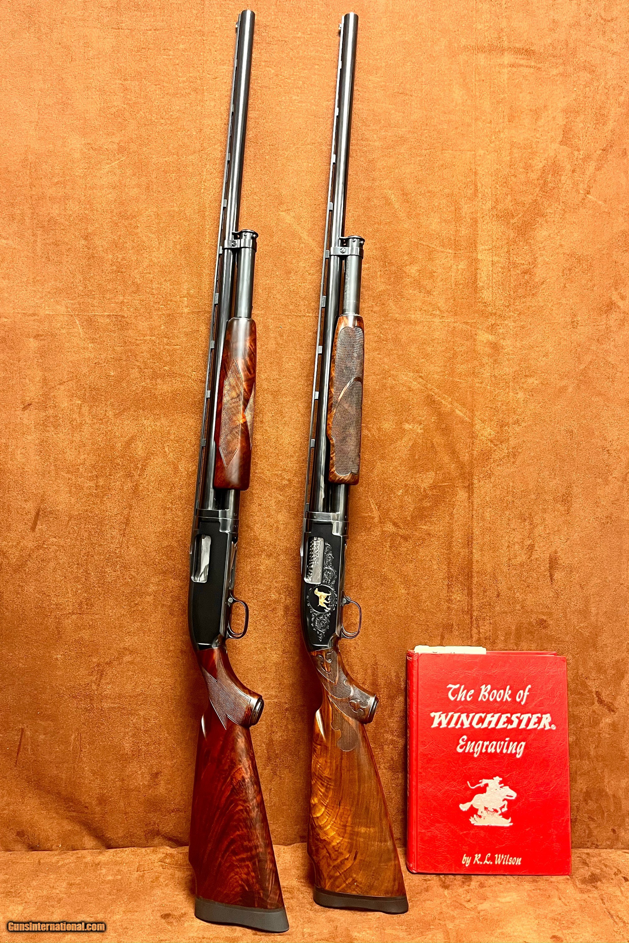 Pair of consecutive Winchester model 12 engraved as shown in the book#R