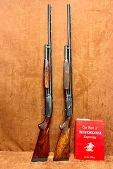 Pair of consecutive Winchester model 12 engraved as shown in the bookof Winchester engraving by R.L. Wilson REDUCED - 3 of 15