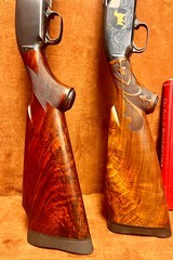 Pair of consecutive Winchester model 12 engraved as shown in the bookof Winchester engraving by R.L. Wilson REDUCED - 9 of 15