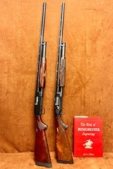 Pair of consecutive Winchester model 12 engraved as shown in the bookof Winchester engraving by R.L. Wilson REDUCED
