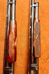 Pair of consecutive Winchester model 12 engraved as shown in the bookof Winchester engraving by R.L. Wilson REDUCED - 11 of 15