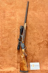 Browning B78 Custom made 22-250 26" Fully engraved - 1 of 11