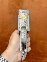 Perazzi Receiver, Forend Iron, and Trigger - Custom Engraved by Max Gobbi with Gorgeous Gold Inlay - 4 of 6