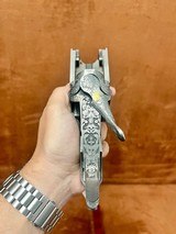 Perazzi Receiver, Forend Iron, and Trigger - Custom Engraved by Max Gobbi with Gorgeous Gold Inlay - 5 of 6