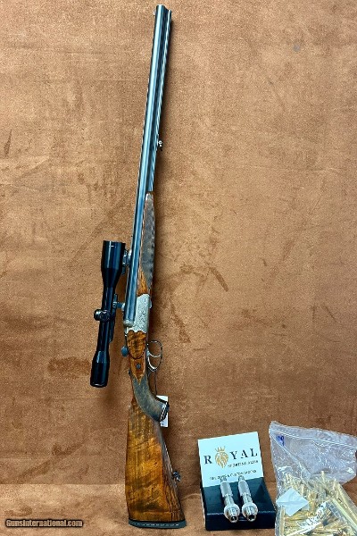 Franz Sodia Drilling 16ga SXS + 7x75R Spectacular engravings and wood includes dies and cases TRADES ALWAYS WELCOME!