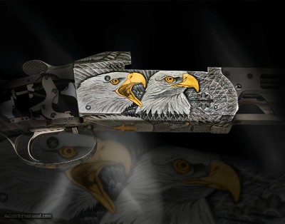 Krieghoff K-80 Sporting Custom Engraved Eagle Gun 12GA 32