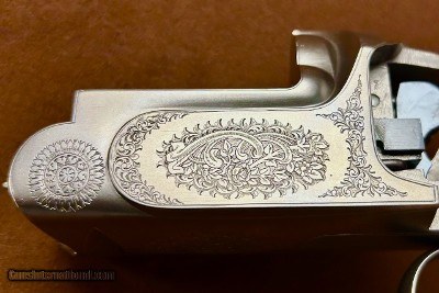 Perazzi MX8 Lusso Engraved Receiver / Trigger and Iron Full Nickel Upgrade - Image 6 of 11