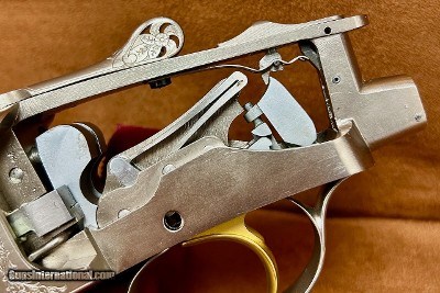 Perazzi MX8 Lusso Engraved Receiver / Trigger and Iron Full Nickel Upgrade - Image 7 of 11