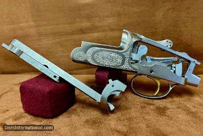 Perazzi MX8 Lusso Engraved Receiver / Trigger and Iron Full Nickel Upgrade - Image 3 of 11