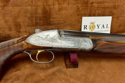 Perazzi Custom Grade Western Indian Theme Sideplates MX8 12GA 29.5