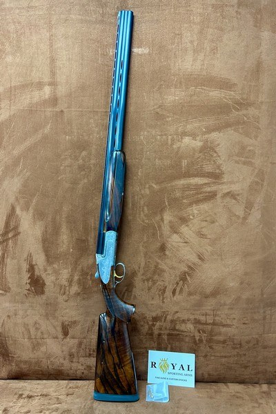 Perazzi Custom Grade Western Indian Theme Sideplates MX8 12GA 29.5