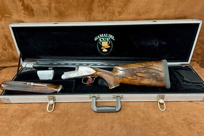 Perazzi Custom Grade Western Indian Theme Sideplates MX8 12GA 29.5