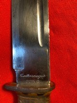 WWII Cattaraugus 225Q Quartermaster Knife, Personalized Leather Sheath. - 4 of 14