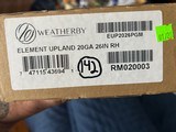 Weatherby Element Upland Semi Auto 20 Gauge 26