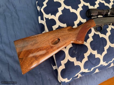 First Yr Japan Made Browning SA-22 Semi Auto Rifle with a Redfield Widefield 2 3/4x Scope & Leupold Base - Excellent Condition