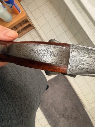 Rare J. Purdey 314 1/2 Oxford St London Top-Lever Hammer SXS 12Ga circa 1870 - Fine Condition - Image 10 of 19