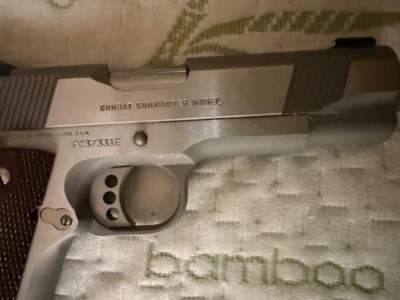 1981 Colt Commander .45acp 4.25" Barrel Nickel Satin Finish - Excellent Condition - Image 1 of 9