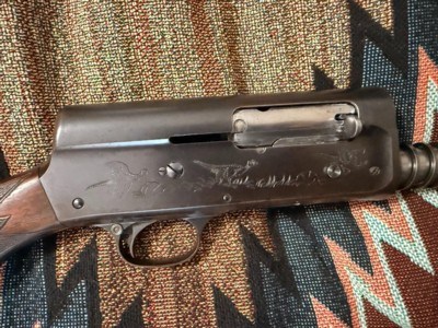 1930 Remington Three Bird Sportsman 1st Year Issue 20 Gauge 26" Full Choke Semi Auto Shotgun - VG+