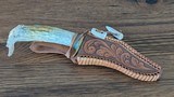 Custom Handmade Western Knife and Sheath - Image 1 of 10
