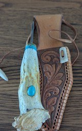 Custom Handmade Western Knife and Sheath - Image 6 of 10
