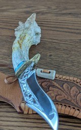 Custom Handmade Western Knife and Sheath - Image 7 of 10