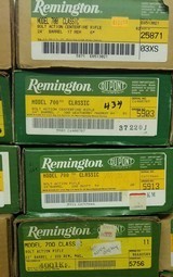 **SOLD ONLY AS COLLECTON-NO INDIVIDUAL SALES**(35 GUNS) REMINGTON 700 CLASSIC RIFLES. INCLUDES 25 EVERYCALIBER FROM 1981 - 2005 NIB - 4 of 11