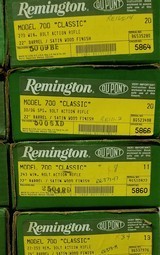 **SOLD ONLY AS COLLECTON-NO INDIVIDUAL SALES**(35 GUNS) REMINGTON 700 CLASSIC RIFLES. INCLUDES 25 EVERYCALIBER FROM 1981 - 2005 NIB - 9 of 11