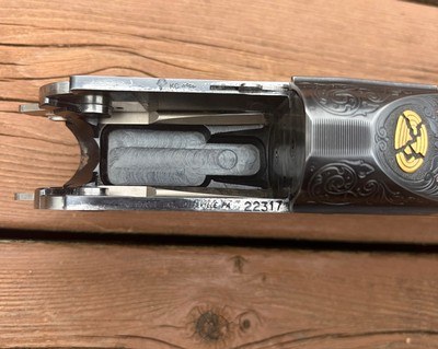 Krieghoff K80 Gold Super Scroll, 32” 12ga barrel plus 30” carrier barrel and sub gauge tubes - Image 8 of 10