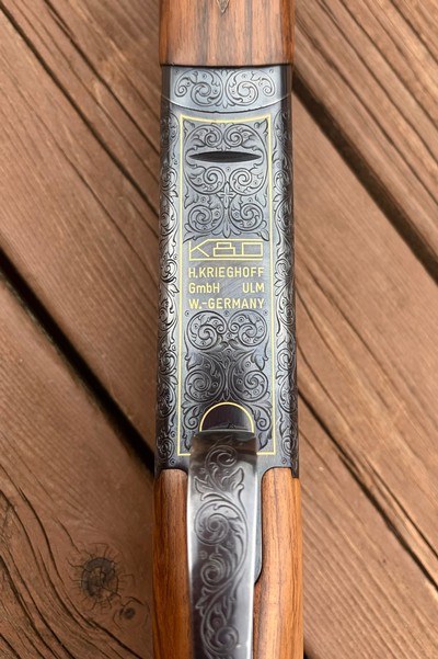 Krieghoff K80 Gold Super Scroll, 32” 12ga barrel plus 30” carrier barrel and sub gauge tubes - Image 4 of 10