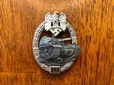 Nazi 25 Engagement Panzer Assault Badge in Silver - 1 of 2