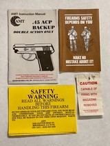 AMT “Back Up” .45 With Original Box and Paperwork - 4 of 15